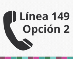 banner con número 149 para atención al la victima de accidente vial
